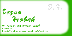 dezso hrobak business card